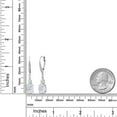 thumbnail image 2 of Gem Stone King 925 Sterling Silver White Moissanite and White Opal Dangle Earrings for Women with Lab Grown Diamond (4.73 Cttw, Oval 9X7MM), 2 of 3
