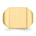 thumbnail image 4 of 14K Yellow Gold Ring Band Signet 15.0x14.0mm Closed Back Men's, Size 8, 4 of 5