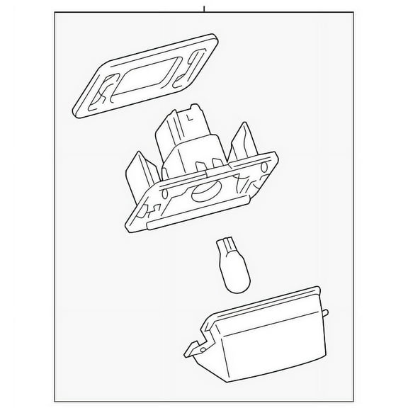 Genuine OE Toyota License Lamp 81270-06031