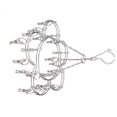 thumbnail image 2 of Estante de secado con forma de ciruela cuadrada redonda, calcetín, ropa interior, tendedero para exteriores, secador, percha para ropa, Clips de toalla multifuncionales Scienceny JJ19167-12, 2 of 4