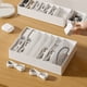 thumbnail image 1 of Caja organizadora de cables con divisores extraíbles - Espacio de almacenamiento de plástico blanco para sobremesa y cajones para cargadores, cables y auriculares, 1 of 6