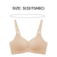 thumbnail image 2 of Soutien-gorge Sans Fil pour Femmes Soutien-Gorge Sans Couture Super Confortable Col en V Ajustable Invisible - Teint, 2 of 5