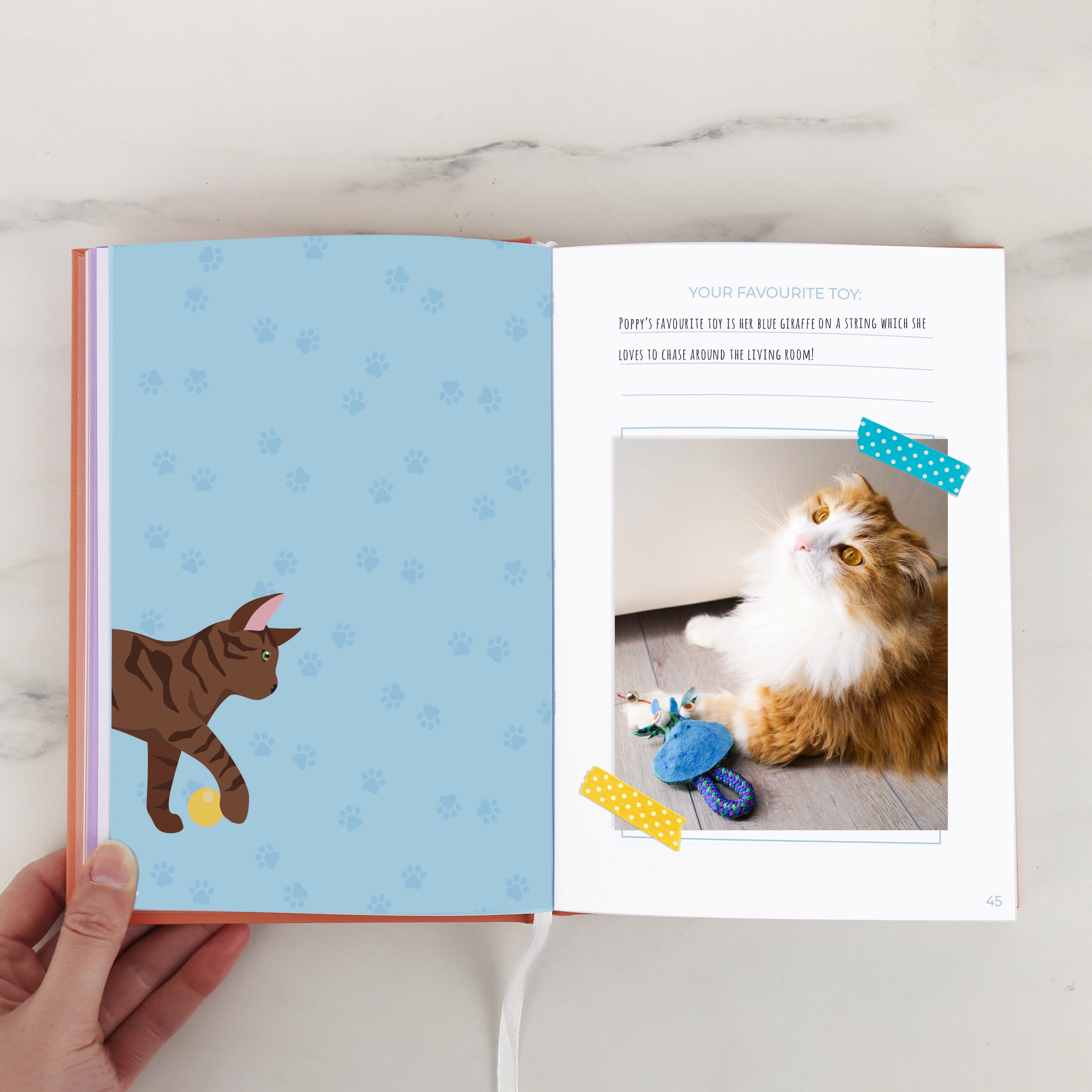 Gift Republic Personalized Cat Journal Scratch Book – Interactive Activity Journal & Keepsake for Cat Lovers – 50 Fun Activities with Scratch-Off Panels – Perfect Gift for New Cat Owners