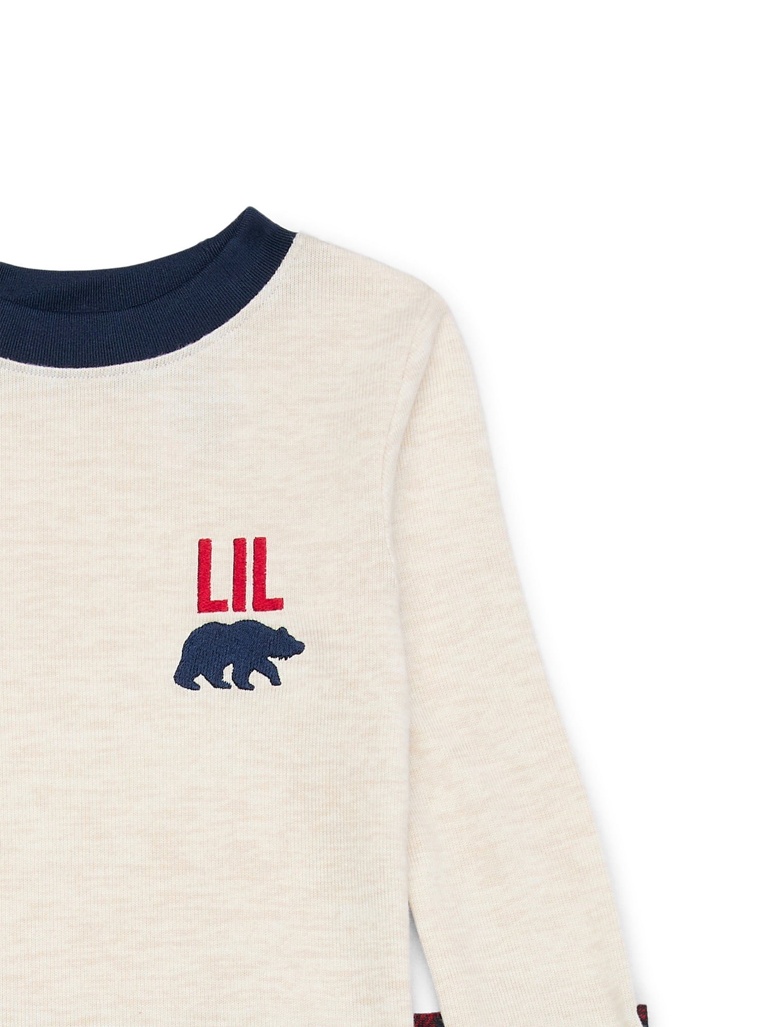 Dearfoams Kids Matching Family Pajama Set, Lil Bear, 2-Piece, Sizes 6-12