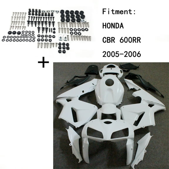 HTTMT Replacement of Unpainted ABS Body work Fairing Kit w/ screw For HONDA CBR 600RR 2005-2006 INJECTION