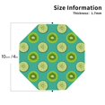 thumbnail image 2 of Leather Coasters with Heat-resistant for Drinks, kiwi Lemon -标题2 Octagon, 2 of 5