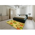 thumbnail image 4 of Ahgly Company Indoor Rectangle Patterned Bright Gold Yellow Area Rugs, 4' x 6', 4 of 6