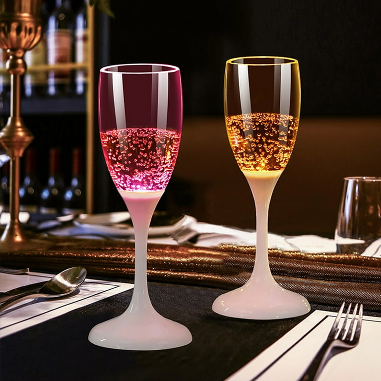 6x 210ml Crystal Champagne Glasses