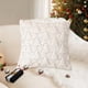 thumbnail image 5 of Funda de cojín con diseño de árbol de Navidad | Funda de cojín para sofá con decoración navideña | Bordado de terciopelo rojo, blanco y verde | Tamaño estándar de 45 x 45 cm | Cierre de cremallera, 5 of 5