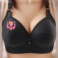 thumbnail image 2 of Wiyuqeen Women's Push Up Bra BC Cups Inspirational Graphic Adjustable Straps Wireless Comfort T-Shirt Bras Full Support, 2 of 5