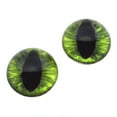 thumbnail image 2 of High Domed Dark Lime Green Cat Glass Eyes, 2 of 5