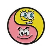 Spongebob And Patrick Ying Yang 1 Inch Diameter Enamel Metal Pin