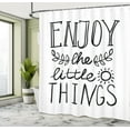 thumbnail image 5 of Ambesonne Saying Shower Curtain, Sun with Laurel Leaf, 69"Wx84"L, Black and White, 5 of 5