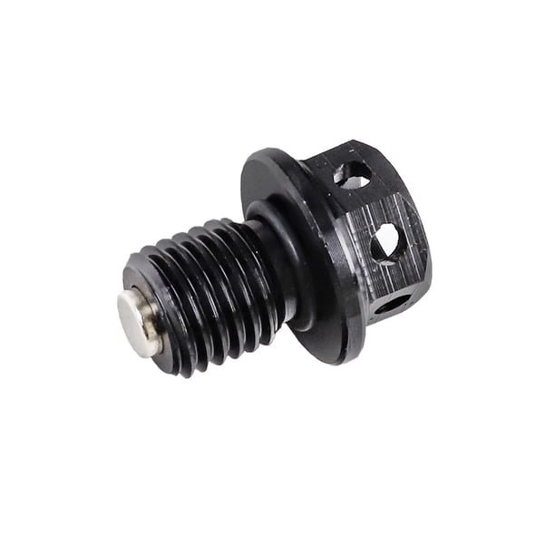 sweethay Tornillos de tuerca de drenaje de aceite de motor de motocicleta M12, tornillos de Metal para motocicleta, accesorio de mantenimiento Accesorios para motos Negro