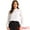 White, variant on DARING DIVA Women's Work Office Mock Neck Long Sleeve Blouse XL Pink