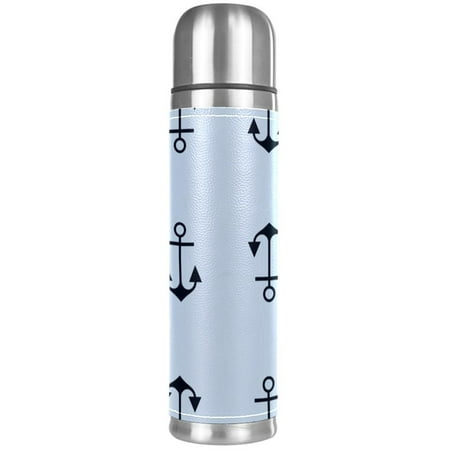 

Sea Marine Anchor Pattern Premium Insulated Water Bottle - Water Mug with Food-Grade PP Vacuum Insulated Leak-proof BPA-Free