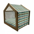 thumbnail image 2 of Geometric Pet House, Abstract Trippy Funky Digital Complex Forms Creative Mosaic Technology Motif, Outdoor & Indoor Portable Dog Kennel with Pillow and Cover, 5 Sizes, Multicolor, by Ambesonne, 2 of 5