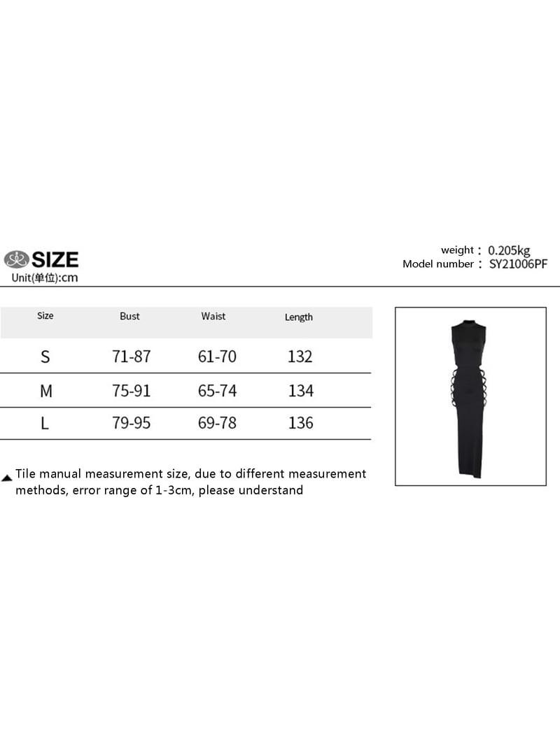 KOMOO Women Cutout Long Dress Sleeveless Cross Bandage Bodycon Dress Double  Split Halter Dress - Walmart.com