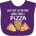 thumbnail image 3 of Inktastic Just Skip to the Part Where There's Pizza Boys or Girls Baby Bib, 3 of 4