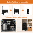 thumbnail image 6 of Favoyard Collapsible Wagon, Portable Folding Wagon with All-Terrain Wheels and Adjustable Handle for Grocery Camping Shopping Garden, 100L and 330lbs, 6 of 8