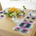 thumbnail image 4 of Ambesonne Abstract Place Mats Set of 4, Geometric Lines Angle, Standard Size, Multicolor, 4 of 6
