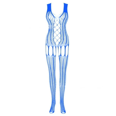 adviicd Fishnet Top Women Women s Fishnet One Size Lace Chemise Lingerie Blue M
