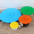 thumbnail image 4 of Plate Cover, 5Pcs/Set Food Grade Silicone Microwave Oven Bowl Cover Lid for Home Kitchen, 4 of 7