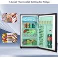 thumbnail image 4 of GGTB 3.2 Cu. Ft. Compact Single-Door Fridge with Mini Freezer - Adjustable Thermostat, Reversible Hinge, Black - Perfect for Apartments, Dorms & Offices, 4 of 7