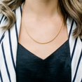thumbnail image 3 of KISPER 18k Gold Over Stainless Steel 2mm Thin Hip Hop Rope Chain Necklace, 24 inch, 3 of 6