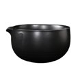 thumbnail image 3 of Cuenco de cerámica para matcha con pico, colección minimalista, adorno central Chawan Negro, 3 of 9