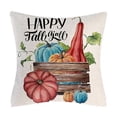 thumbnail image 4 of Fundas de almohada de otoño de 45 x 45 cm, fundas de cojín otoñales, juego de 4 fundas de almohada con diseño de calabaza y camión de Acción de Gracias, 4 of 4