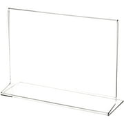 Plymor Clear Acrylic Sign Display / Literature Holder (Side-Load), 9" W x 6" H (2 Pack)