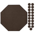 thumbnail image 1 of Furnish My Place Modern Indoor/Outdoor Commercial Solid Chocolate Rug, Modern Area Rug, Baby Nursery Mat, Pet-Friendly Carpet for Living Room, Playroom, Made in USA, 3' Octagon - Set of 20, 1 of 6