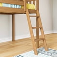 thumbnail image 4 of Max & Lily Twin Size Low Loft Bed With Slide & Ladder,  Solid Wood Kids Bedroom Furniture, 400 lbs Weight Capacity, 14" Safety Guardrail, Anti-Slip Steps, Pecan, 4 of 13