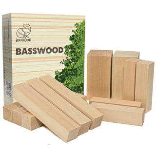BeaverCraft BW16 Pcs Basswood Carving Blocks Carving Wood Carving Wood Whittling Wood Bass to Carve Wood Carving Kit for Beginners Basswood Blocks