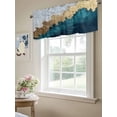 thumbnail image 6 of Ocean Coastal Curtain Valances for Windows, Beach Modern Abstract Oil Painting Kitchen Valance Window Treatment, Light Filtering Block Curtains for Bathroom/Bedroom/Living Room 42'' x 18'', 6 of 9