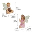 thumbnail image 3 of Flower Fairies Resin Ornament, Miniature Garden Pot Decoration, Cute Home and Office Figurine, Plug-In Resin Figurine Collectible for Gift and Decor, 3 of 9