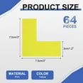 thumbnail image 2 of Uxcell 5S Location Marking Corner 64Pcs PVC L-Shape Floor Marking Tapes Yellow, 2 of 4