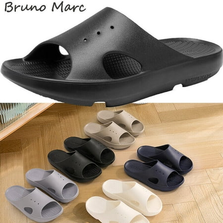 

Bruno Marc Men‘s Arch Support Slide Sandals Slip-resistant Comfort Slippers Shoe
