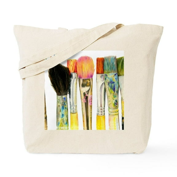 CafePress - Artist Paint Brushes 02 Tote Bag - Unisex Canvas Tote Bag, Beige, 1-Piece