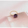 thumbnail image 3 of Bellitia Jewelry 18K Gold Plated Sterling Silver Colored AAAAA Zirconia Stones Propose Engagement Ring, Simulated Green Peridot/Purple Amethyst/Pink Tourmaline/Blue Topaz Wedding Bands for Women, 3 of 7