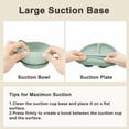 thumbnail image 4 of Silicone Baby Feeding Set | Baby Led Weaning Supplies Includes Suction Bowls and Divided Plates,Adjustable Bib,Baby Utensils Spoons and Forks,Cup | Baby Feeding Essentials (Light Green), 4 of 7