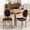 Black PU, variant on 2 Dark Gray Linen French Dining Chairs, Solid Wood Legs For Support, Sw1845dg Style Fabric, Frame, Excellent Cushioning,