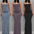 thumbnail image 2 of Casual Lounge Long Dress Sleeveless Bodycon Dresses Color Elegant Long Cami Dresses Evening Party Birthday, 2 of 9