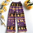 thumbnail image 5 of QWKLEAJ Halloween Pajama Pants Women Loose Fit Lounge Pants Pumpkin Cat Print Sleepwear Elastic Waist Casual Home Trousers Party Bottoms Long Pyjamas Comfy Loungewear Holiday Themed Nightwear, 5 of 6