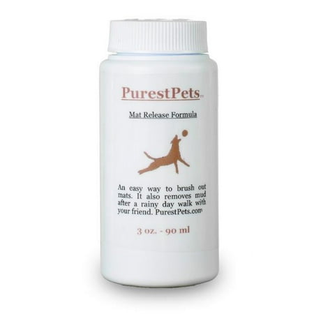 PurestPets 0E-CGQO-N10J Mat Release Formula Grooming Powder Dogs and Cats 3-ounce