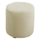 thumbnail image 1 of Fundas para otomanas superelásticas, fundas para otomanas redondas, fundas suaves y elásticas blanco, 1 of 9
