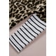 thumbnail image 4 of ABPHQTO Top de manga larga con patchwork a rayas de leopardo para mujer, 4 of 5