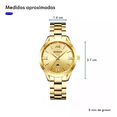 thumbnail image 3 of Reloj para Dama Análogo Contra Agua Fechador Color De La Correa Dorado, 3 of 5