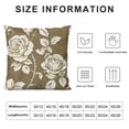 thumbnail image 5 of SHANXI Throw Pillow Covers Flowers Rose Nordic Retro Print Cushion Cover Soft Pillow Cases for Home Sofa Bed Chair Car Office Decorative 12x12in, 5 of 5